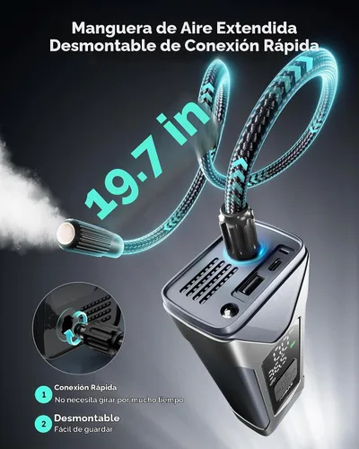 Vista 2 de ASMAX Compresor de aire portátil del inflador de neumáticos T10