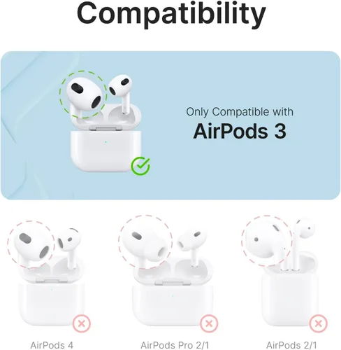 Vista 3 de Catalyst Funda de protección total para AirPods de 3ª generación, funda impermeable de 330 pies para AirPods 3, funda a prueba de golpes