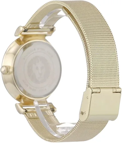 Vista 5 de Anne Klein Reloj pulsera de malla acentuada con purpurina para mujer