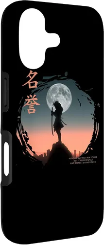 Vista 3 de Futuristic Ghost Samurai in Japanese Retro Cyberpunk Warrior Case for iPhone 17