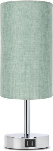 Vista 14 de Lámpara de escritorio Yarra-Decor con puerto USB, lámpara de mesa con control táctil de 3 niveles de brillo, lámpara de mesita redonda con pantalla