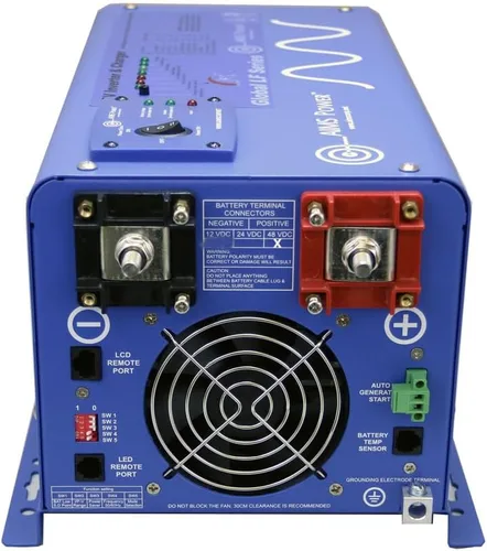 Vista 5 de AIMS Power - Cargador inversor de potencia de onda senoidal pura, 2000 vatios, 48 VCC, salida de 120 VCA, cargador de 25A, interruptor