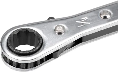 Vista 5 de uxcell Llave de trinquete reversible, extremo de caja doble de 1/2 pulgada x 9/16 pulgadas, Cr-V