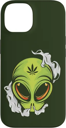 Vista 4 de Alien UFO Cannabis Marijuana Weed Hemp THC Ganja Gift Case for iPhone 17