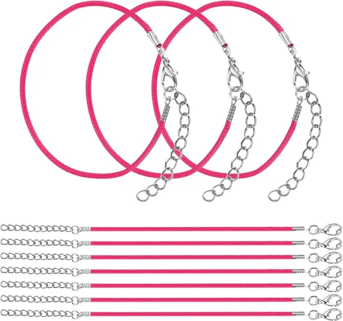 Vista 7 de MECCANIXITY 10 cordones de pulsera verde militar, pulsera de amistad ajustable de 9 pulgadas, cordón de poliéster encerado de 0.059 in con cierre
