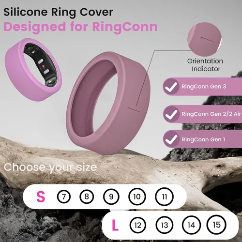 Vista 2 de Paquete de 10 fundas de anillo para RingConn Gen 3/Gen 2/Gen 1, protector de anillo de silicona elástica para RingConn Gen 2, accesorios