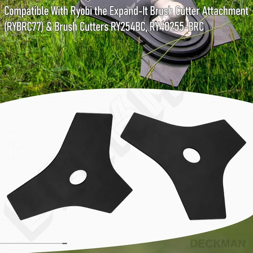 Vista 2 de AC04105 - Juego de 2 cuchillas de repuesto de acero reversible de 8 pulgadas para corte de cepillo Tri-Arc compatibles con Ryobi para Mdoels