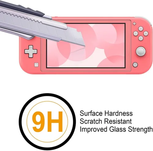 Vista 4 de Supershieldz Protector de pantalla de vidrio templado diseñado para Nintendo (Switch Lite), antiarañazos, sin burbujas