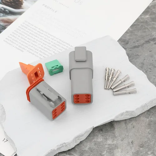 Vista 7 de ECSiNG Kit de conector eléctrico impermeable de 6 pines DT04-6P DT06-6S compatible con Deutsch compatible con enchufe sellado automotriz de la serie