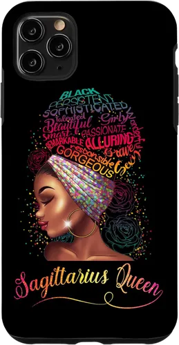 Vista 13 de iPhone 16 Sagittarius Queen Women November December Melanin Birthday Case