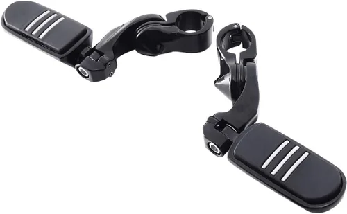 Vista 3 de XMT-MOTO Kit de estribo y montaje para pasajeros estilo Streamliner con estriberas ajustables en ángulo corto para Harley Davidson Touring modelos
