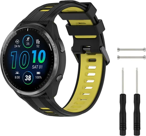 Vista 11 de Correa de reloj compatible con Garmin Forerunner 945/Forerunner 935, silicona suave deportiva Garmin 935/Fenix 5/Fenix 5 Plus, repuesto para Garmin