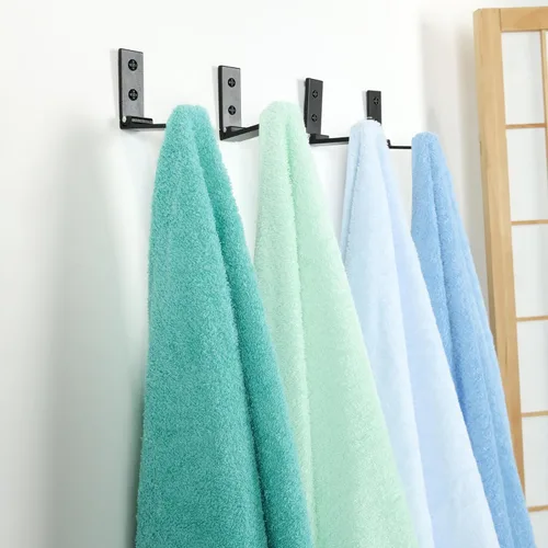 Vista 5 de Aynoo Gancho plegable para abrigos, 2 ganchos de pared plegables, ganchos de metal resistente para toallas, paquete de 2
