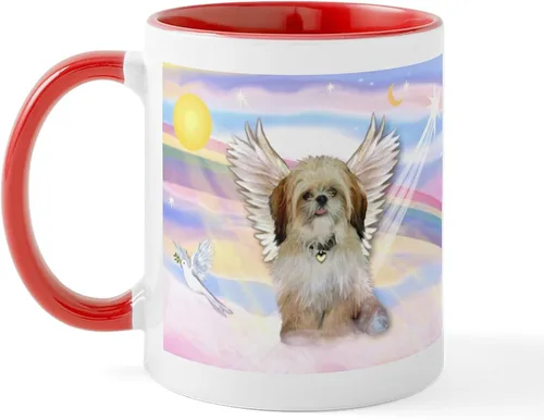 Vista 7 de CafePress Angel Shih Tzu In Clouds Taza de café de cerámica de 11 oz (11.0 fl oz)
