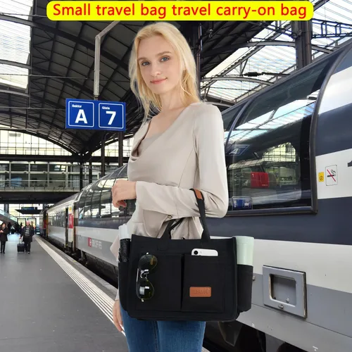 Vista 8 de Bolso de mano para mujer con compartimentos, bolso grande de lona para mujer, bolso cruzado de trabajo, portátil, bolsa de libros, bolsos de hombro