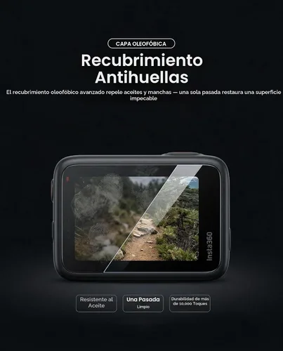 Vista 7 de iDaPro Protector de pantalla para Insta360 GO Ultra [3 piezas], vidrio templado, dureza 9H, arañazos, antiburbujas, fácil instalación