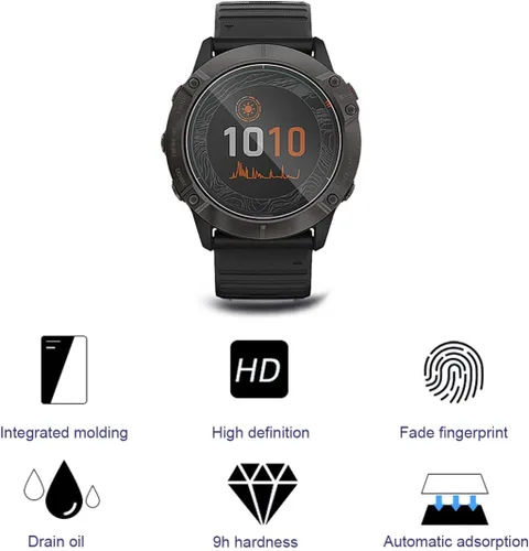 Vista 5 de Hemobllo Película de pantalla transparente 6 unids Película templada redonda Protector de pantalla Protector de cara Smartwatch Protectores