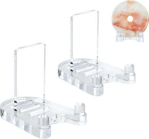 Vista 11 de Caballete de Exhibición Acrílico, Soporte de Bandeja para Exhibición, Soporte de Exhibición Transparente Ajustable para Bandeja de 4" a 8", Libro