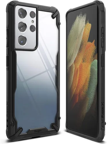 Vista 16 de Ringke Fusion-X [revestimiento dual antiarañazos] compatible con Samsung Galaxy A14 (4G y 5G), parachoques aumentado transparente, parte trasera
