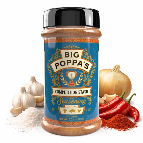 Vista 8 de Big Poppa's Double Secret Condimento para Bistec – Sazonador para Bistec Galardonado con Sal Marina Fina, Ajo en Polvo y Sal de Limón – Mezcla