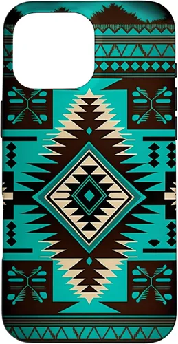 Vista 19 de South West Turquoise Native American Aztec Pattern Case for iPhone 17