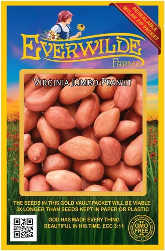 Vista 4 de Everwilde Farms Semillas de maní Virginia Jumbo de 1 libra - Gold Vault Bulk
