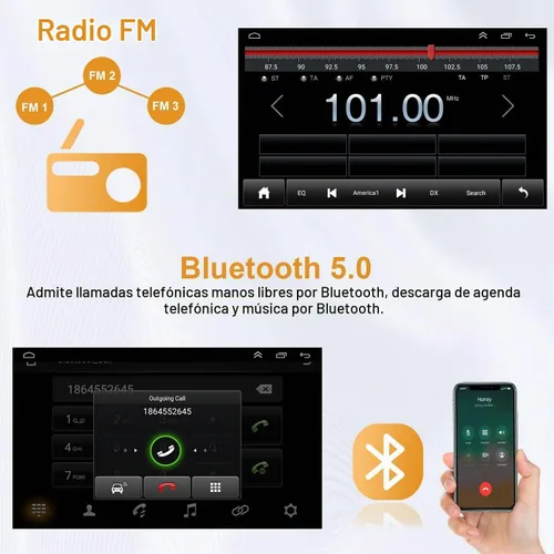Vista 6 de Android 13 Radio estéreo para automóvil para Toyota Sienna 2004-2010, Carplay inalámbrico y Android Auto con 4G+64G soporte Bluetooth/Control