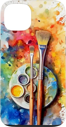Vista 7 de Watercolor Paints Paleta y pincel pintor artista caso para iPhone 17