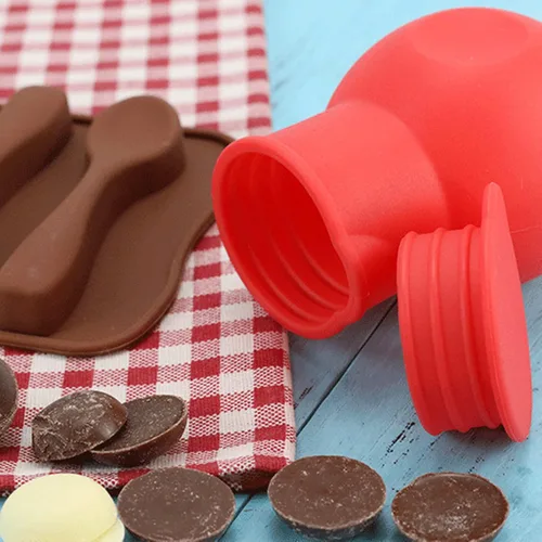 Vista 5 de 6 piezas de olla de silicona para derretir chocolate, salsa de mantequilla, leche y microondas, herramienta de vertido para hornear