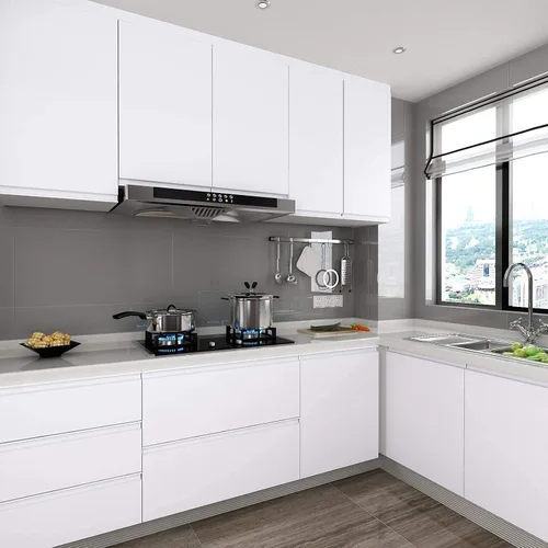 Vista 3 de WESTICK Papel tapiz blanco mate, autoadhesivo, color blanco sólido, extraíble, para dormitorio, sala de estar, armarios de cocina, encimeras, 15.8 x