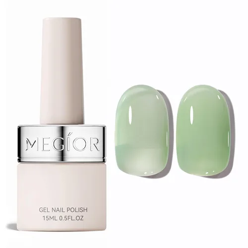 Vista 38 de MEGIOR Esmalte de uñas de gel libre de TPO, 0.5 onzas líquidas, base de gel transparente para remojar la lámpara de uñas LED, capa base de larga
