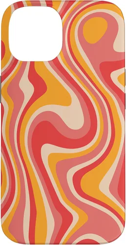 Vista 4 de Funda psicodélica para iPhone 16 Retro Groovy Liquid Swirl Hippie 70's 80's