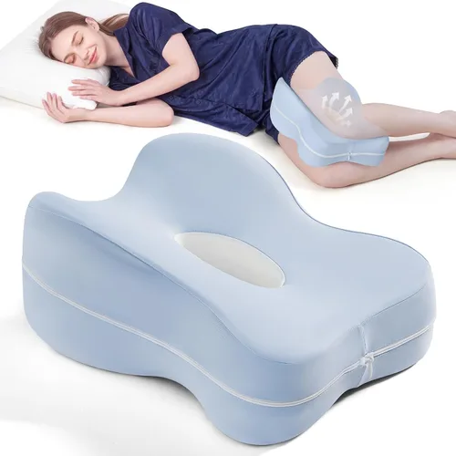 Vista 9 de Knee Pillow for Side Sleepers - 13" Lengthened Leg Pillow for Side Sleeping, Memory Foam with Airflow Hole, No Sagging/Stiffening, Helps Relieve