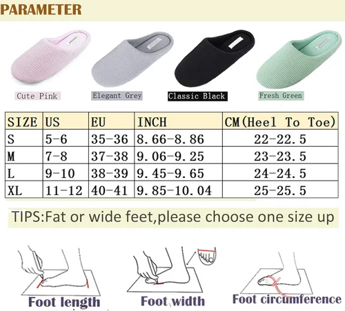 Vista 3 de MAXHONG Pantuflas de casa ligeras de algodón para mujer con espuma viscoelástica, lavables para el hogar, cómodas y acogedoras pantuflas de meter