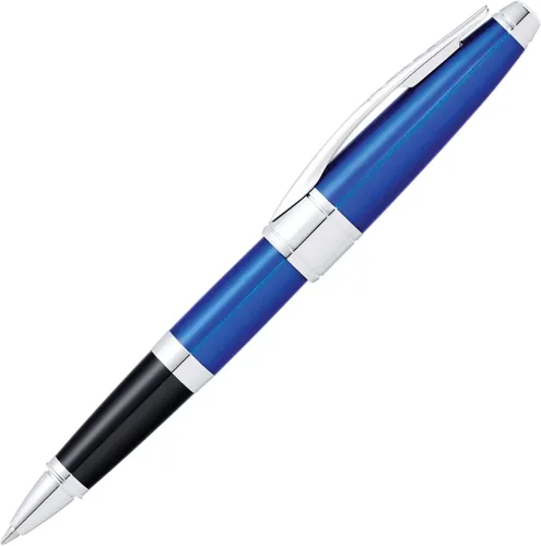 Vista 2 de Cross Apogee - Bolígrafo roller de laca azul translúcido