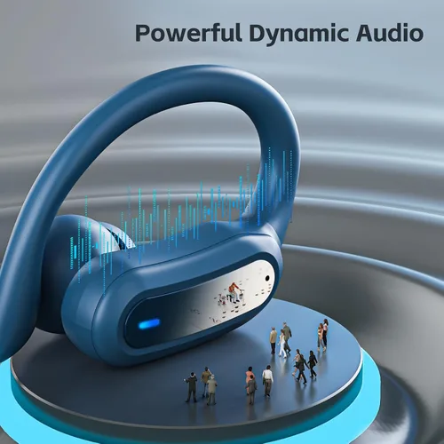 Vista 2 de TRAUSI Auriculares Bluetooth, auriculares inalámbricos con IPX7 resistente al agua, micrófono con cancelación de ruido, auriculares de carga rápida