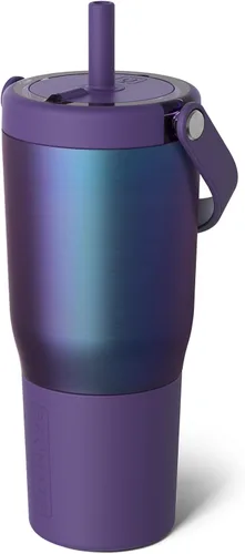 Vista 24 de BrüMate Resa - Vaso de viaje 100% a prueba de fugas de 25 onzas con asa y pajilla, popote SoftSip flexible, funda de silicona para mayor