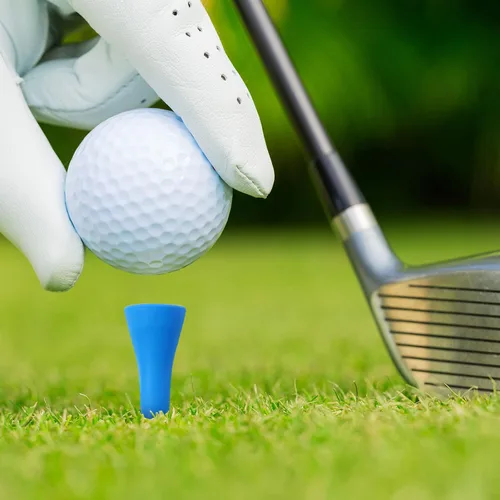 Vista 4 de Juego de 12 tees de golf de goma para alfombrillas, campo de práctica, 6 piezas para tapete de práctica, tamaño mixto