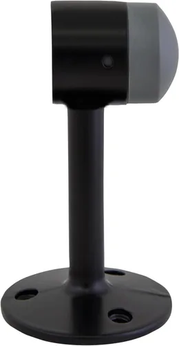 Vista 3 de Design House 189290-MB - Protector de pared para puerta con cuello de cisne con punta de goma, tapón de puerta de aluminio negro mate, paquete de 2