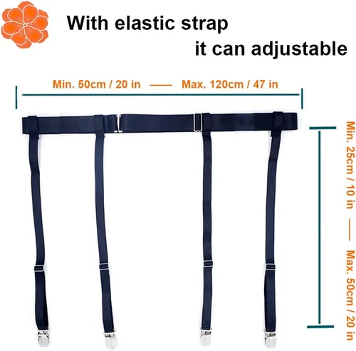 Vista 2 de Liguero sexy para mujer, negro y sencillo, liguero para medias altas hasta el muslo, clips de metal