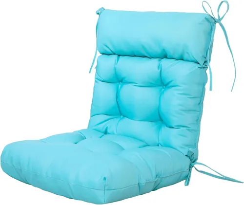 Vista 19 de ARTPLAN Cojín para Silla de Exterior Adirondack, Cojín de Patio para Todo Clima, Almohada Acolchada de Mimbre para Muebles de Patio, Gris
