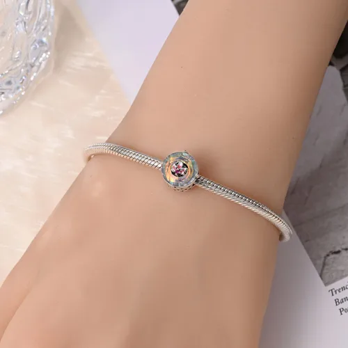 Vista 110 de KUNSIR Los abalorios se adaptan a pulseras Pandora para mujer, plata de ley 925, cuentas colgantes de joyería para niñas, dijes de feliz cumpleaños