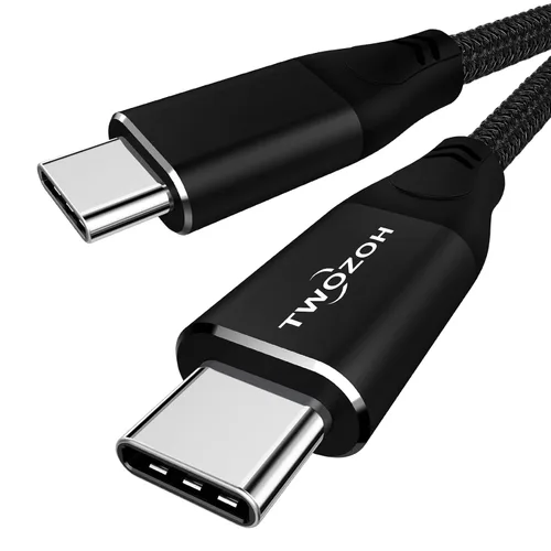 Vista 11 de Twozoh Cable USB C a USB C 3.2 Gen 2, transferencia de datos de 20 Gbps, 100 W, PD de carga rápida, cable de monitor de salida de video 4K