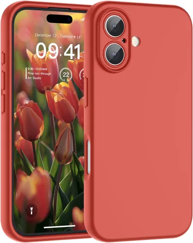 Vista 210 de SUPFINE - Funda diseñada para iPhone 12, silicona líquida premium con [forro de microfibra suave antiarañazos][protección de cámara mejorada], funda