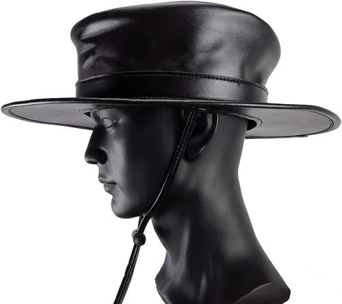Vista 6 de Absolute Vibe Plague Doctor Mask and Hat Combo Set Halloween Costume Steampunk Cosplay Props for men women adult kids teen