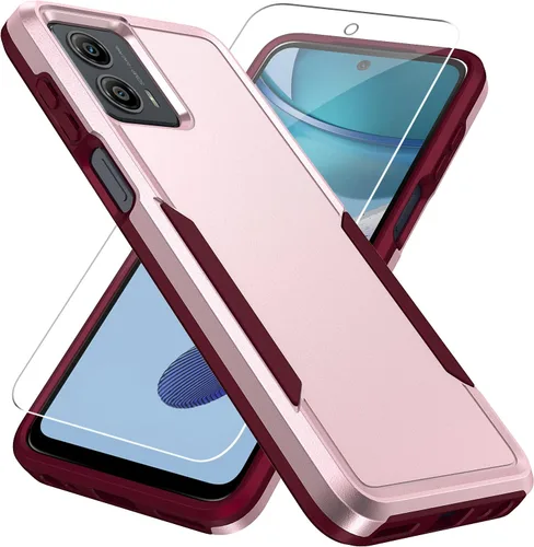 Vista 8 de Funda para Moto G 5G 2023, con Protector de Pantalla [Probado contra Caídas de Grado Militar] Funda Protectora de Servicio Pesado Resistente Rugosa