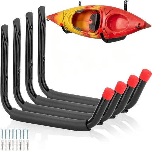 Vista 8 de Kayak Storage Rack Wall Mount, Kayak Hooks, Heavy Duty Garage Storage Hooks Suitable for Hanging Ladders, Bikes, Kayak