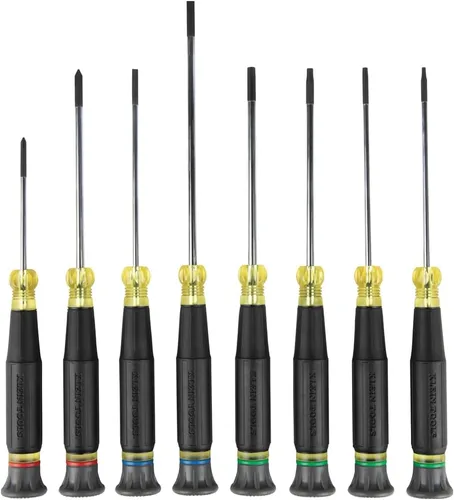 Vista 10 de Klein Tools 6233 Desarmador Mini de Precisión, #0 Phillips, Cuenta con Mango de Agarre Acolchado, Tapa Giratoria y Anillo Codificado por