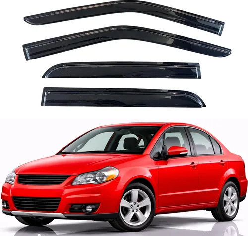 Vista 197 de KPY Moldura deflectora de viento con protección contra la lluvia compatible con Mazda CX-3 2016-2021 (CX3), 4 unidades, para ventana lateral