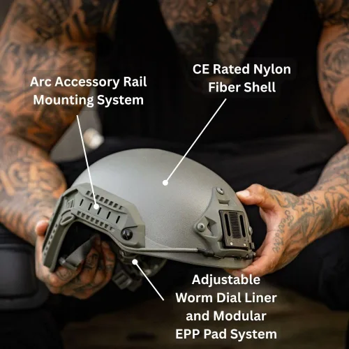Vista 2 de DLP Tactical Casco ImpaX Extreme Plus Fast Bump